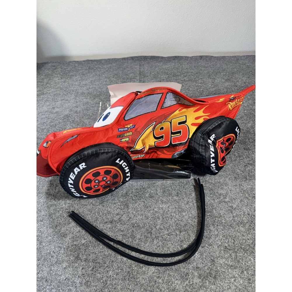 Disney Pixar Cars Lightning McQueen Ride-On Costume w/ Hat Kids Halloween - Picture 6 of 8